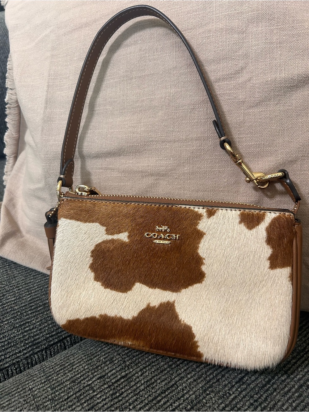 COACH Haircalf Nolita 19 in Pony Print